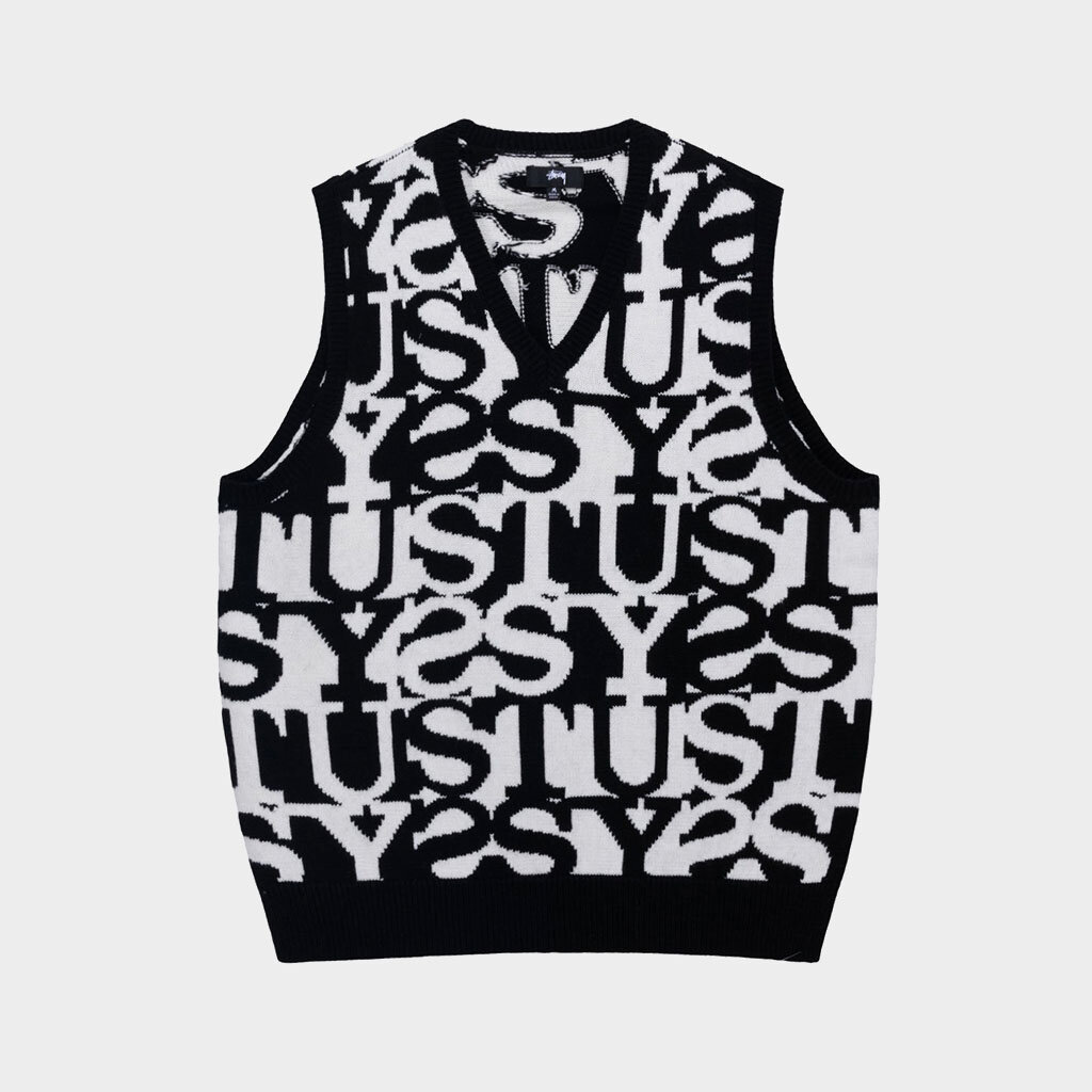 Shelta - Stussy Stacked Sweater Vest Ivory (117192-1012) 