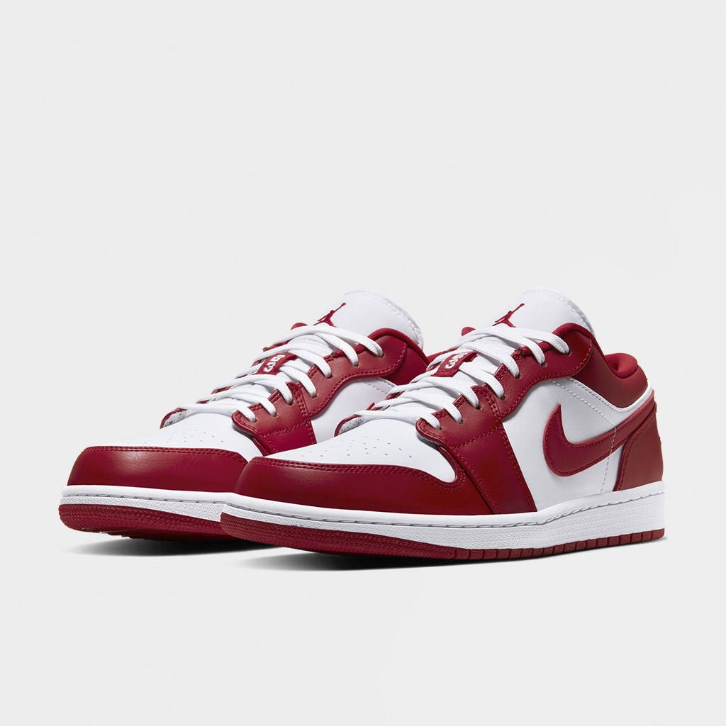 Shelta - Nike Air Jordan 1 Low Gym Red White (553558-611)