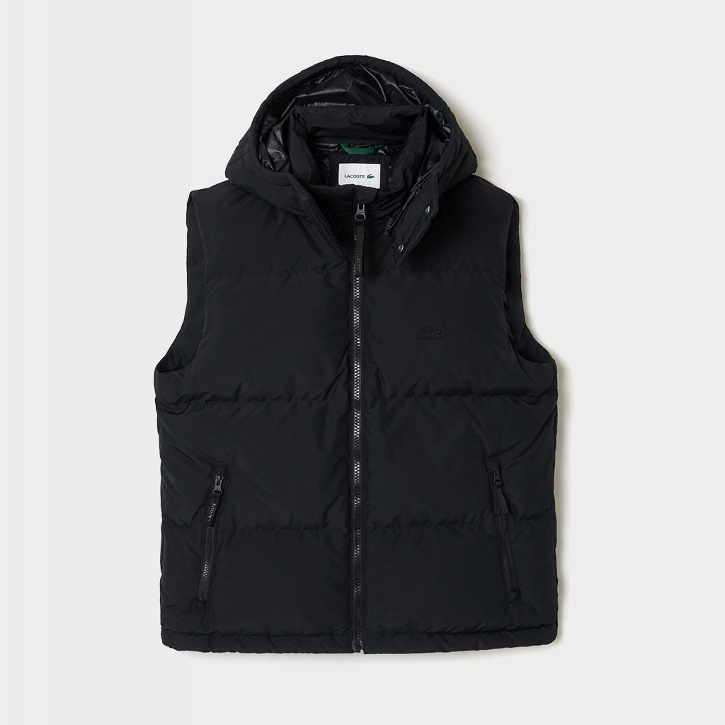 Shelta - Lacoste Hooded Down Gilet Vest Black (BH1611-031)