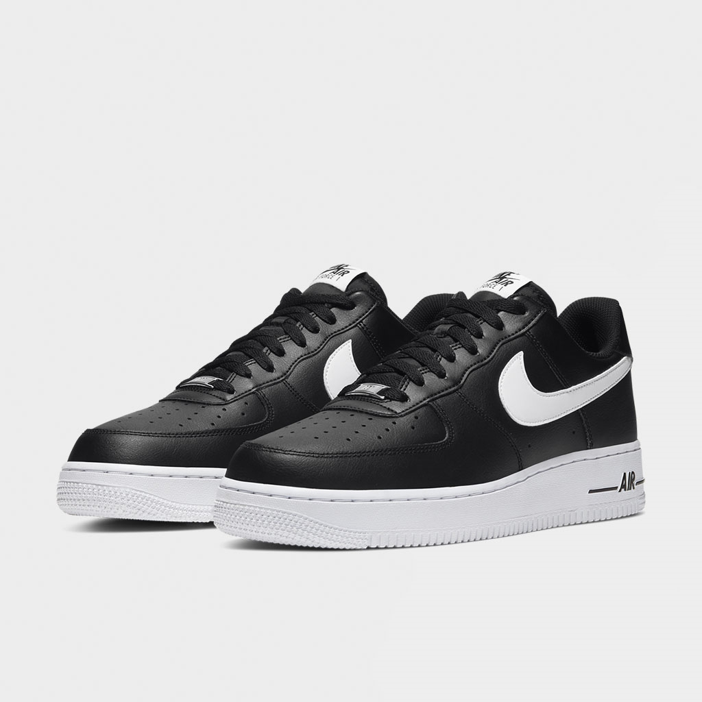 nike air force black with white