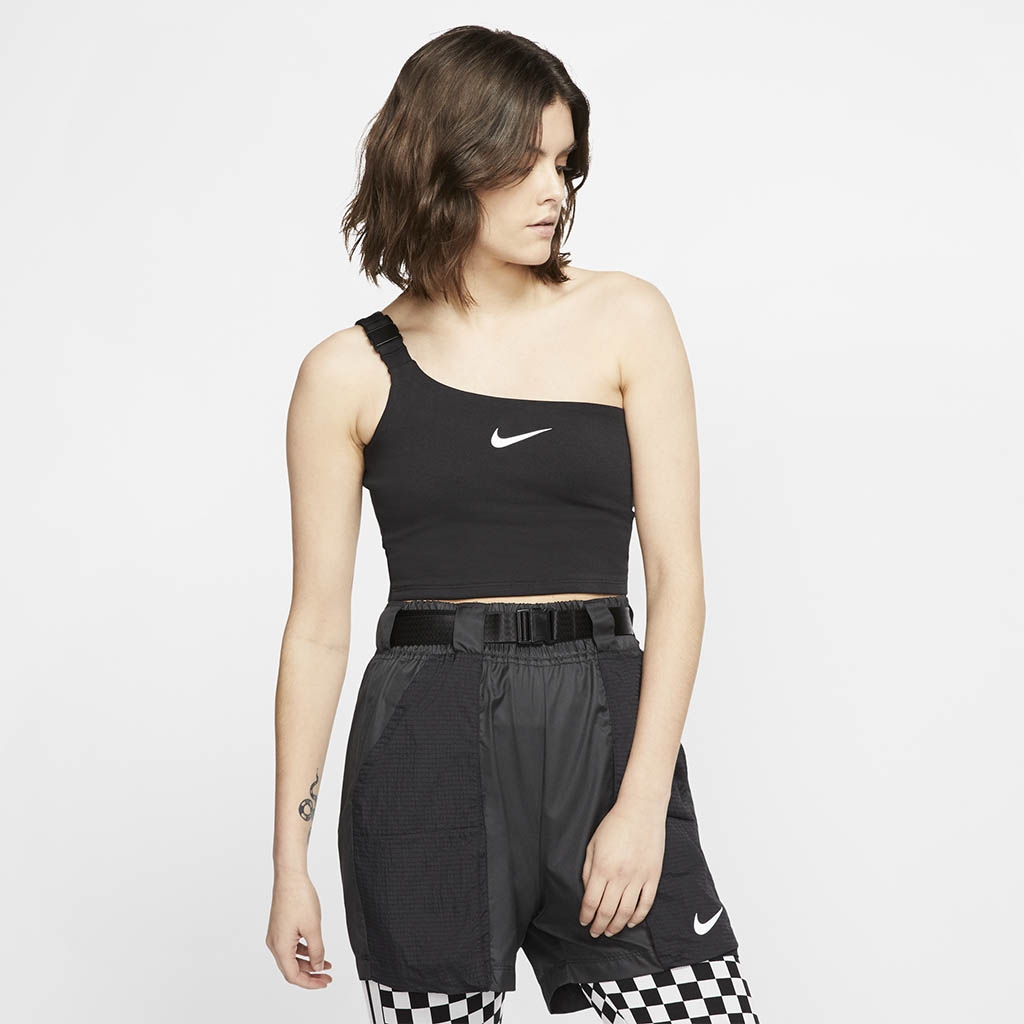 nike sportswear swoosh cropped tank top women's