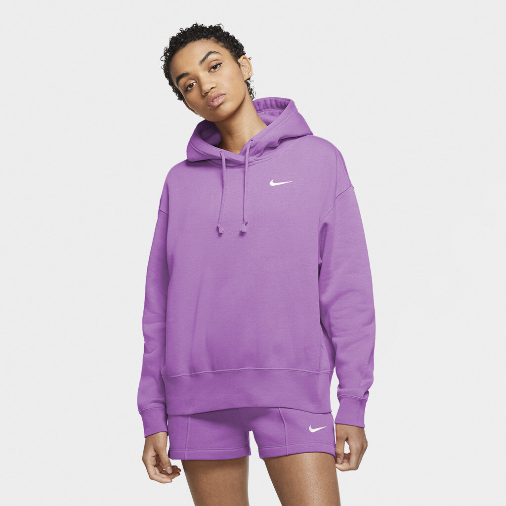 Shelta - Nike Womens Essential Fleece Hood Violet Shock (CZ2590-591)