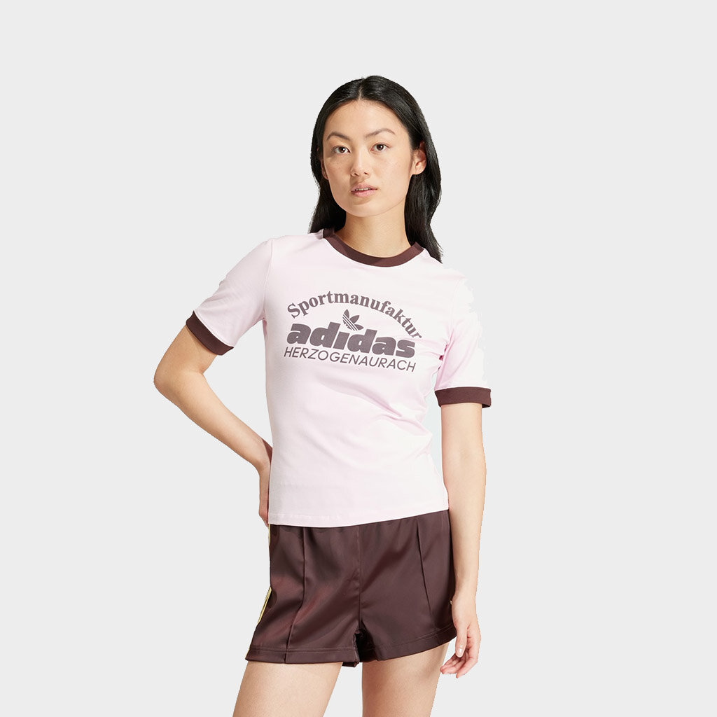 Originals Tee - (IR6087) Adidas Womens Rertro Pink Shelta Graphic