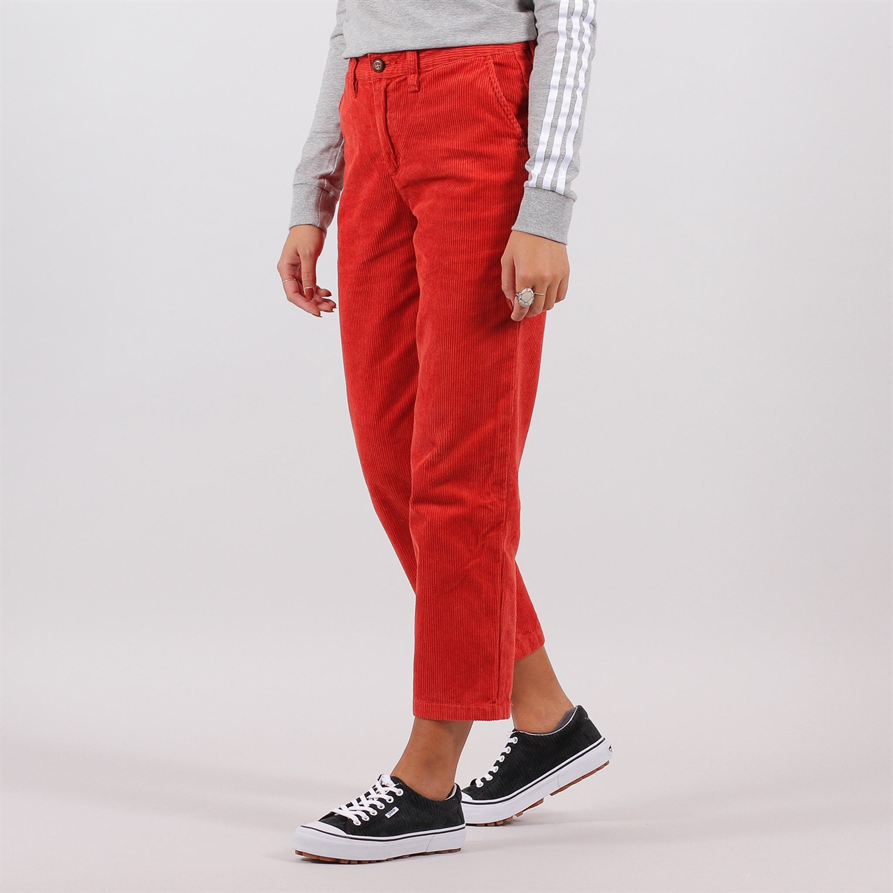 vans pants red