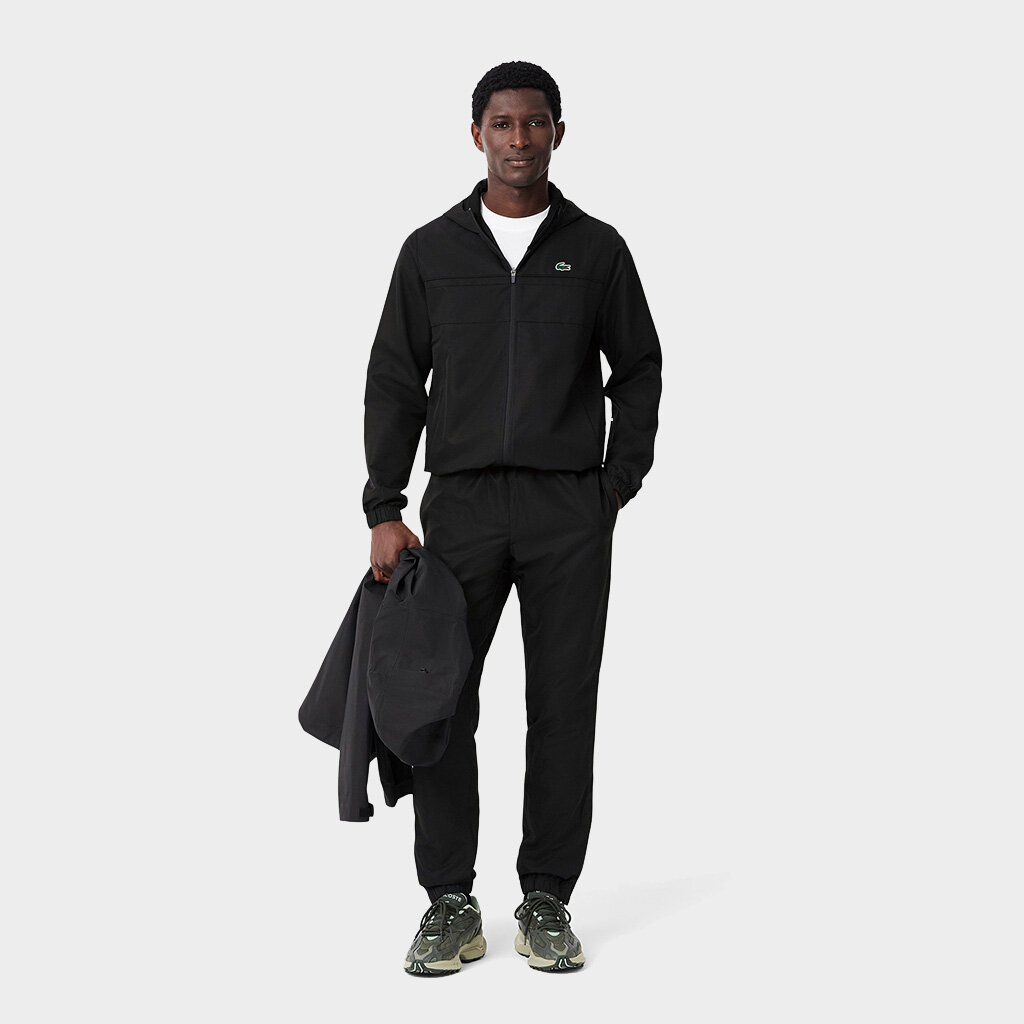 Shelta - Lacoste Diamond Taffeta Sport Tracksuit Black (WH2661-00-8VM)