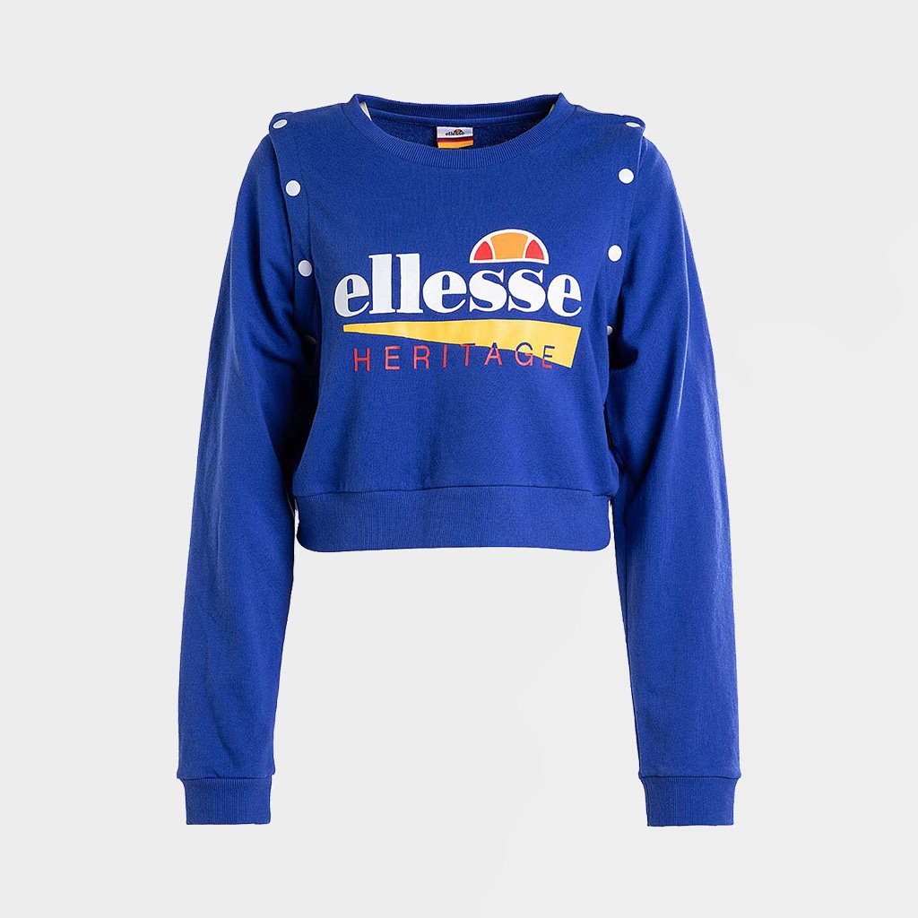 Struikelen Tegen de wil Heerlijk Shelta - Ellesse Womens Tretino Cropped Sweatshirt Dazzling Blue (SGY0