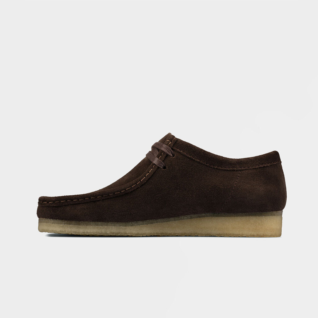 clarks wallabee dark brown