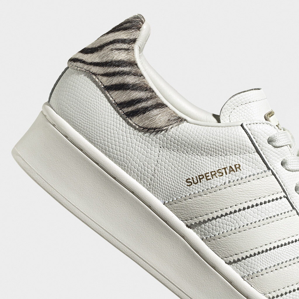 Adidas Women's Superstar Bold Animal Core Black/Off White-Gold Metallic -  FV3463 | Sneaker District