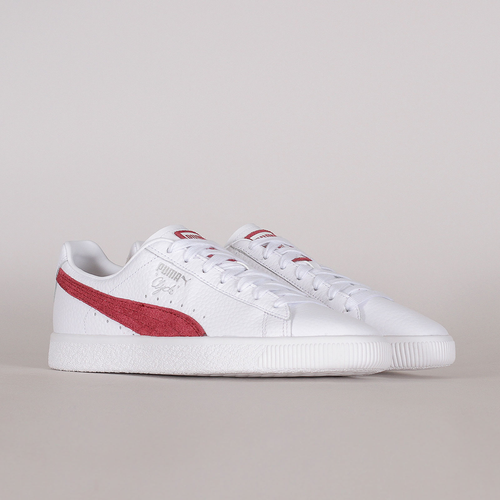 puma clyde white and red