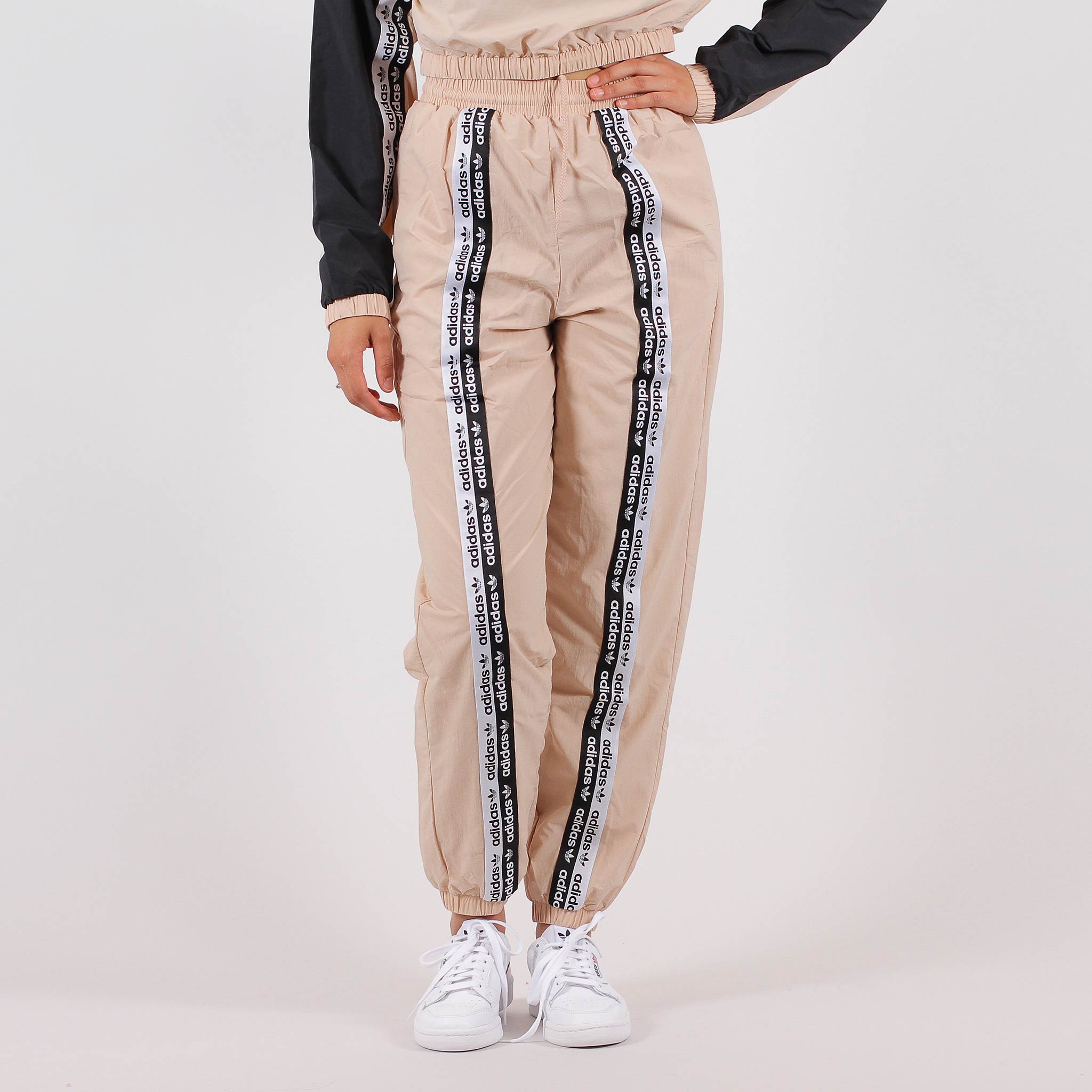 beige adidas pants