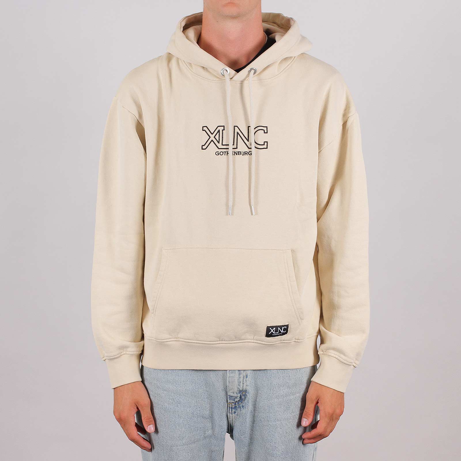cream colored hoodie
