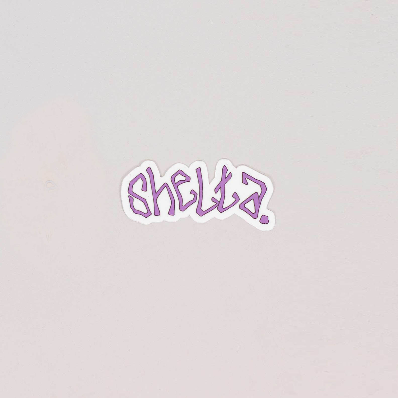 shelta shelta freak logo sticker small purple shst fr sm