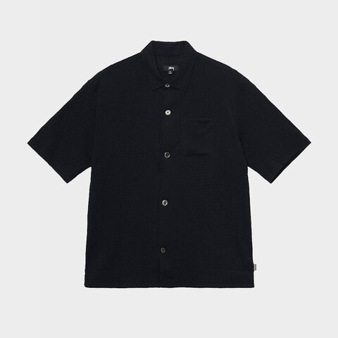 Shelta - Stussy Wrinkly Gingham SS Shirt Black (1110285-0001)