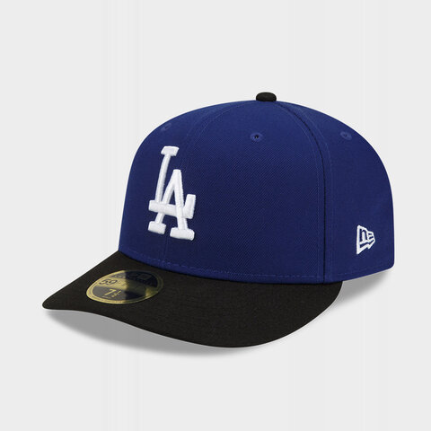 Los Angeles Dodgers Retro Patch 59FIFTY Fitted Hat - Cream/ Blue 23 C/BLU / 7 1/8